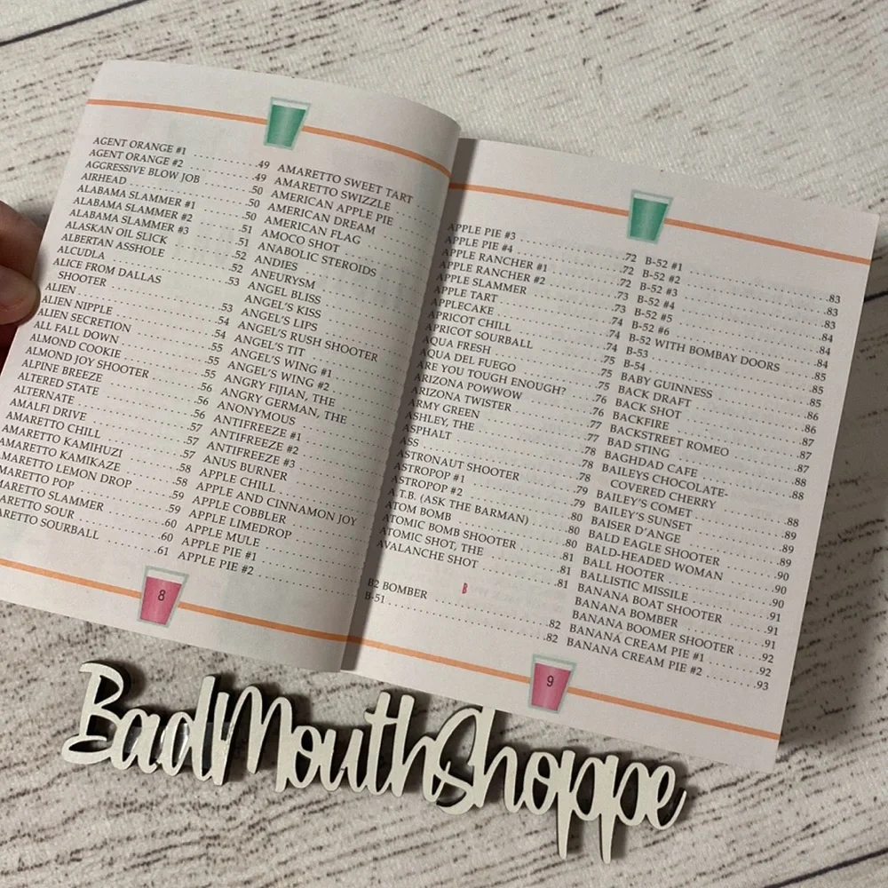 *Big Bad Ass Book of Shots Alcohol Cocktail Drinks Recipe Book